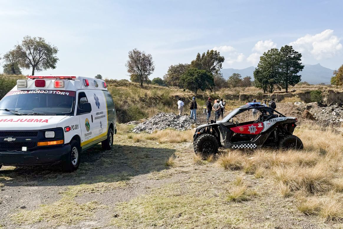 Seguridad y Protección Civil de Huamantla atienden reporte de una persona inconsciente hallada en un terreno